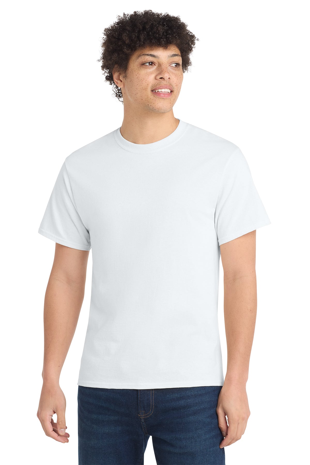 Port & Co PC54 Core Cotton Tee in White