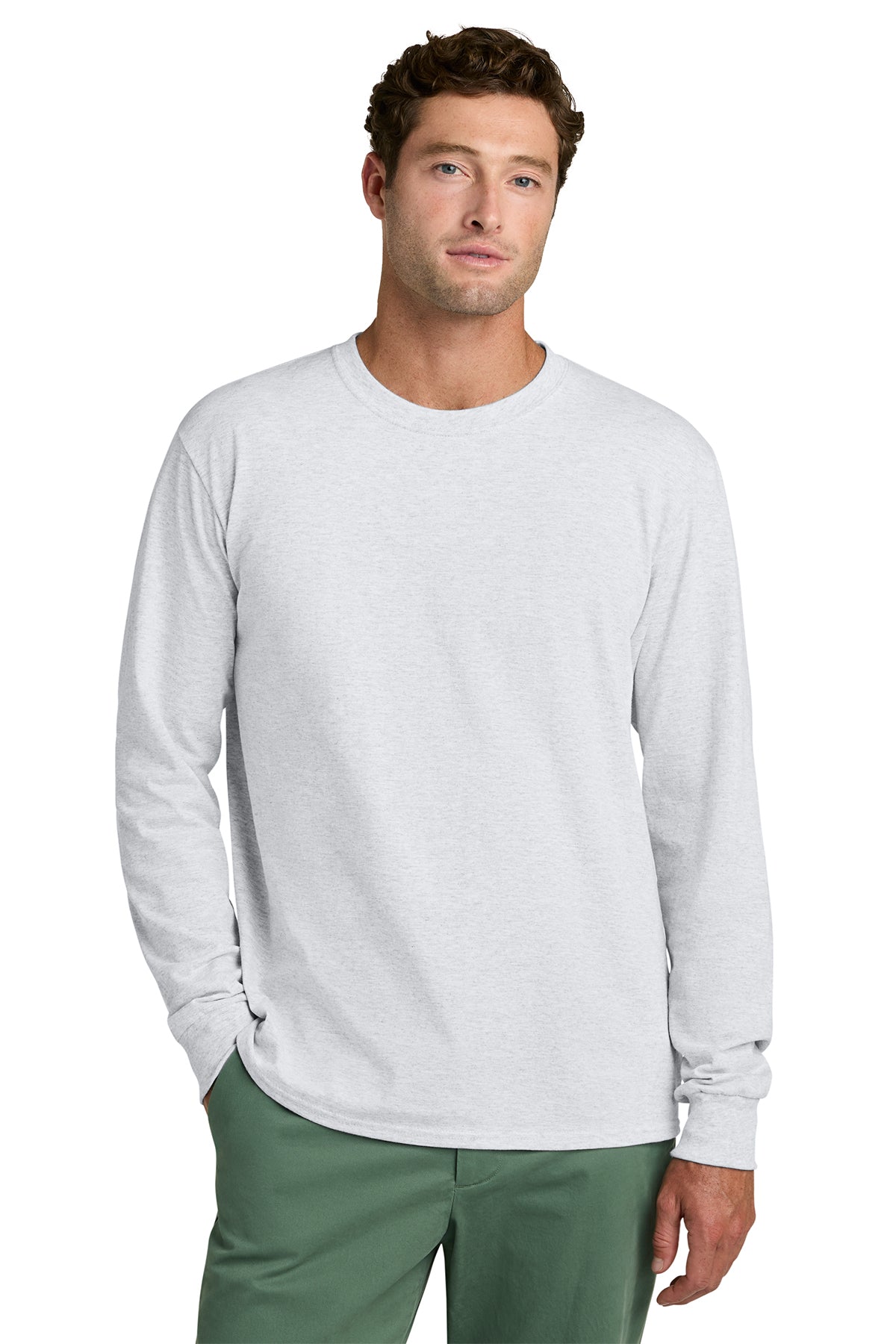Port & Co® PC54LS Long Sleeve Core Cotton Tee - Ash