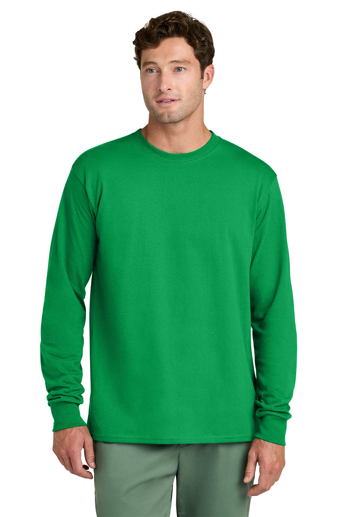 Port & Co® PC54LS Long Sleeve Core Cotton Tee - Clover Green