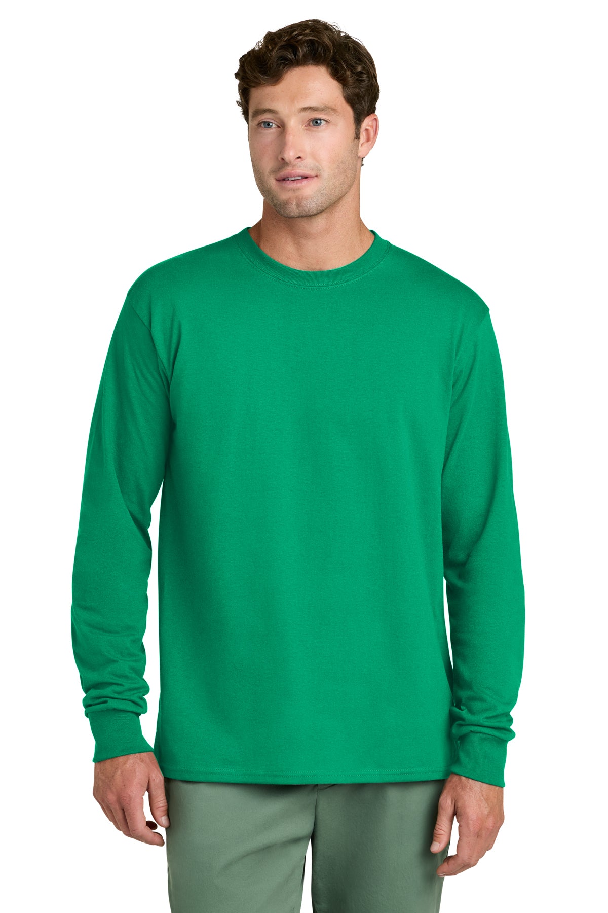 Port & Co® PC54LS Long Sleeve Core Cotton Tee - Kelly