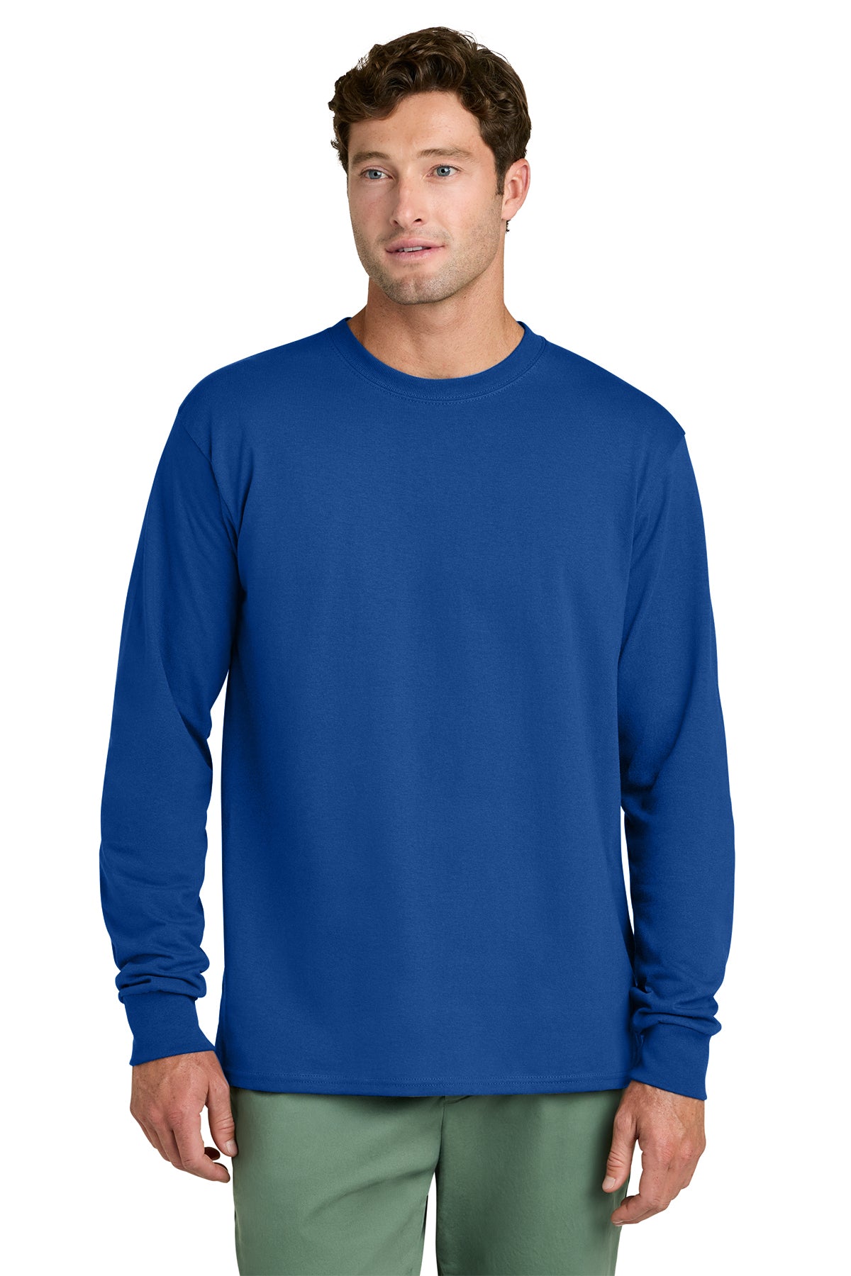 Port & Co® PC54LS Long Sleeve Core Cotton Tee - True Royal