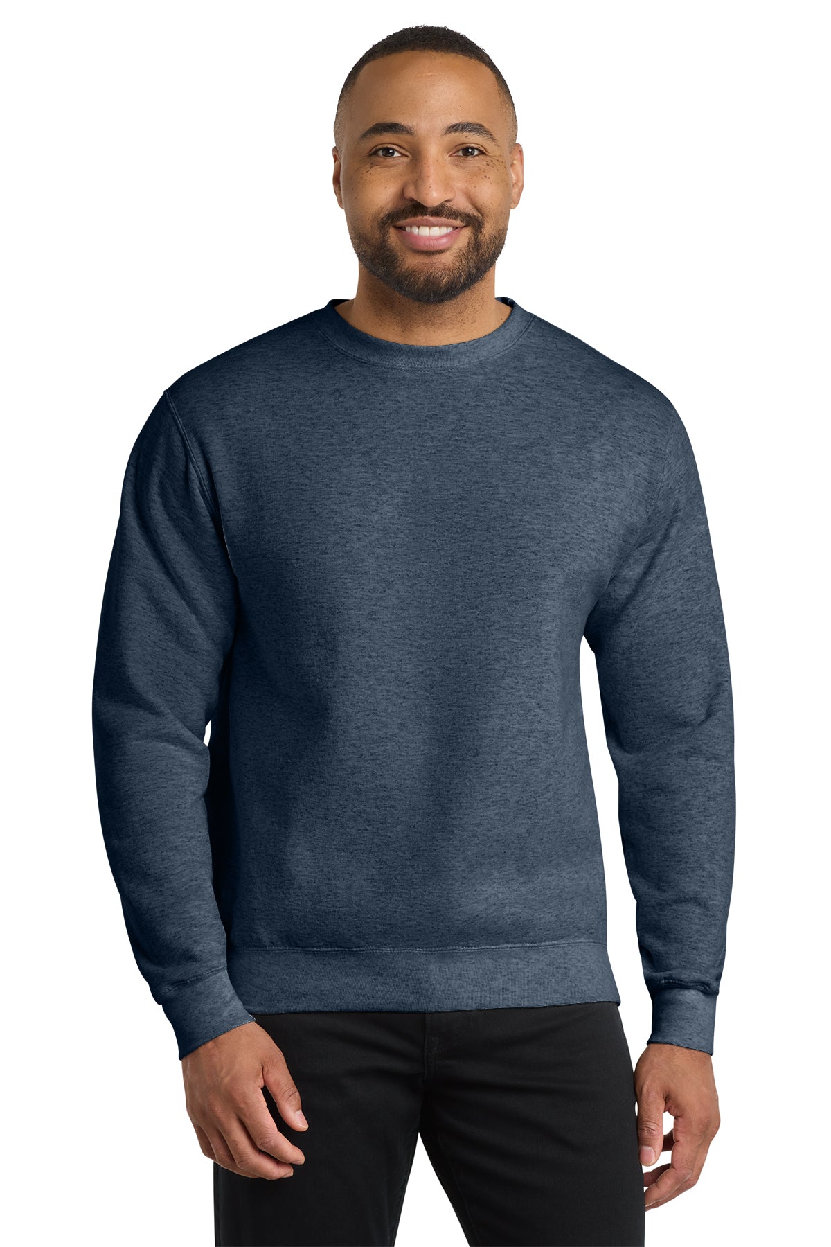 Port & Co® PC78 Core Fleece Crewneck Sweatshirt - Heather Navy