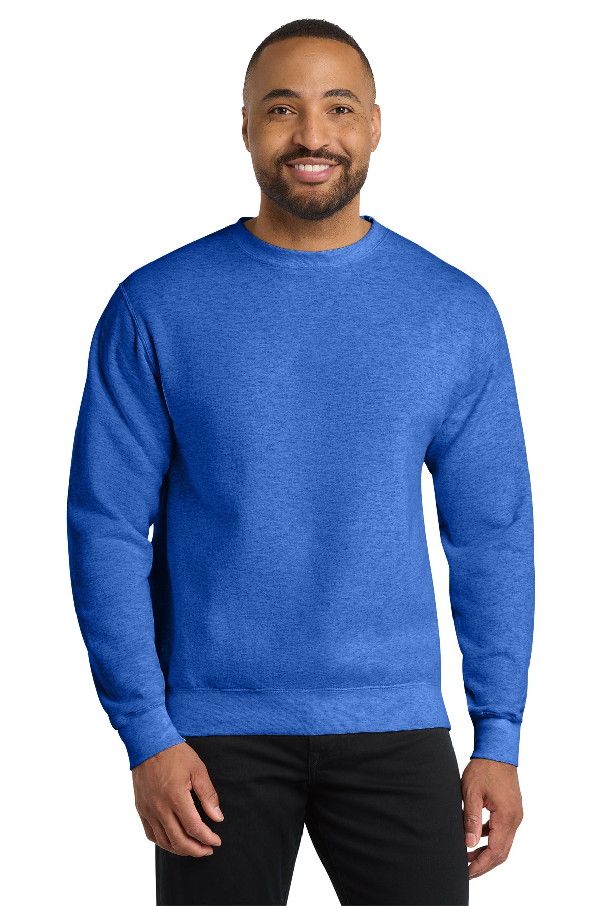 Port & Co® PC78 Core Fleece Crewneck Sweatshirt - Heather Royal