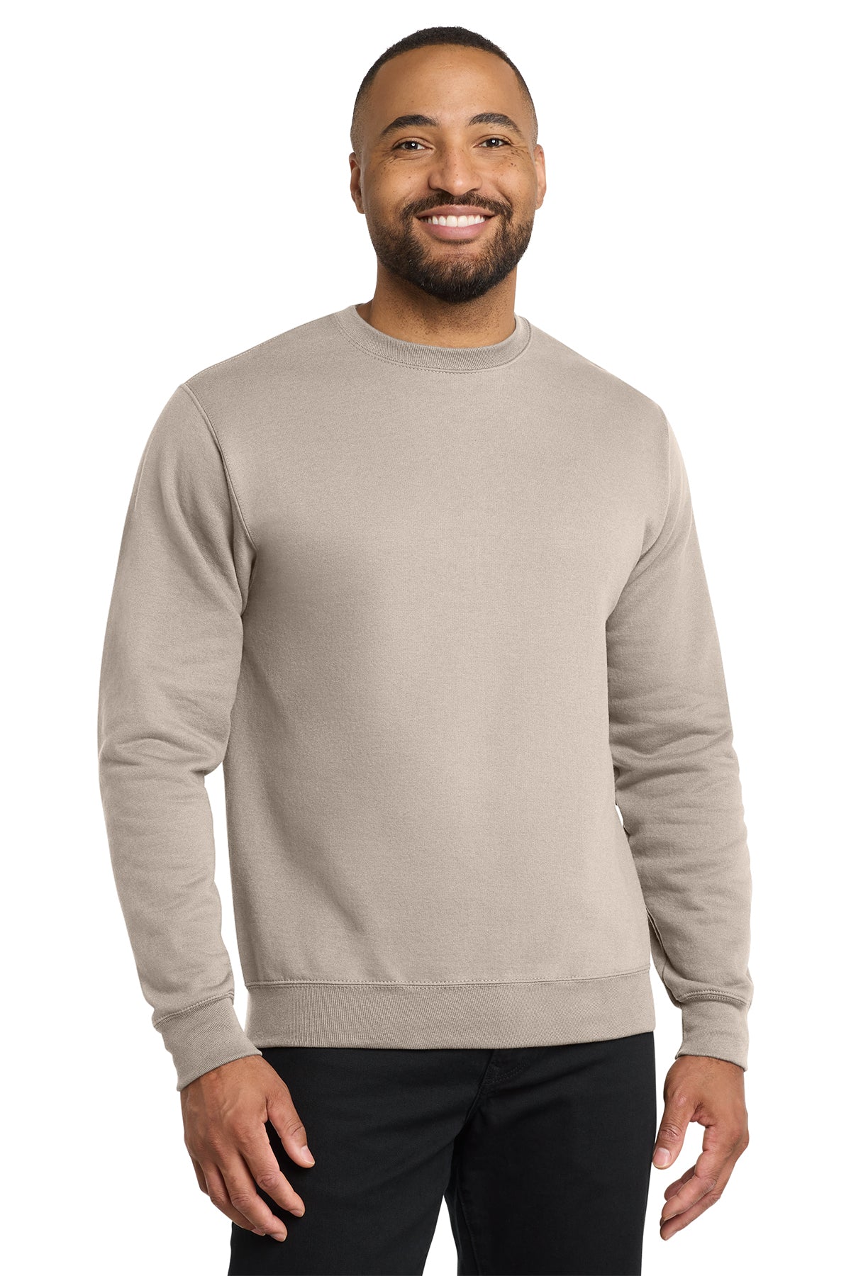 Port & Co® PC78 Core Fleece Crewneck Sweatshirt - Light Sand
