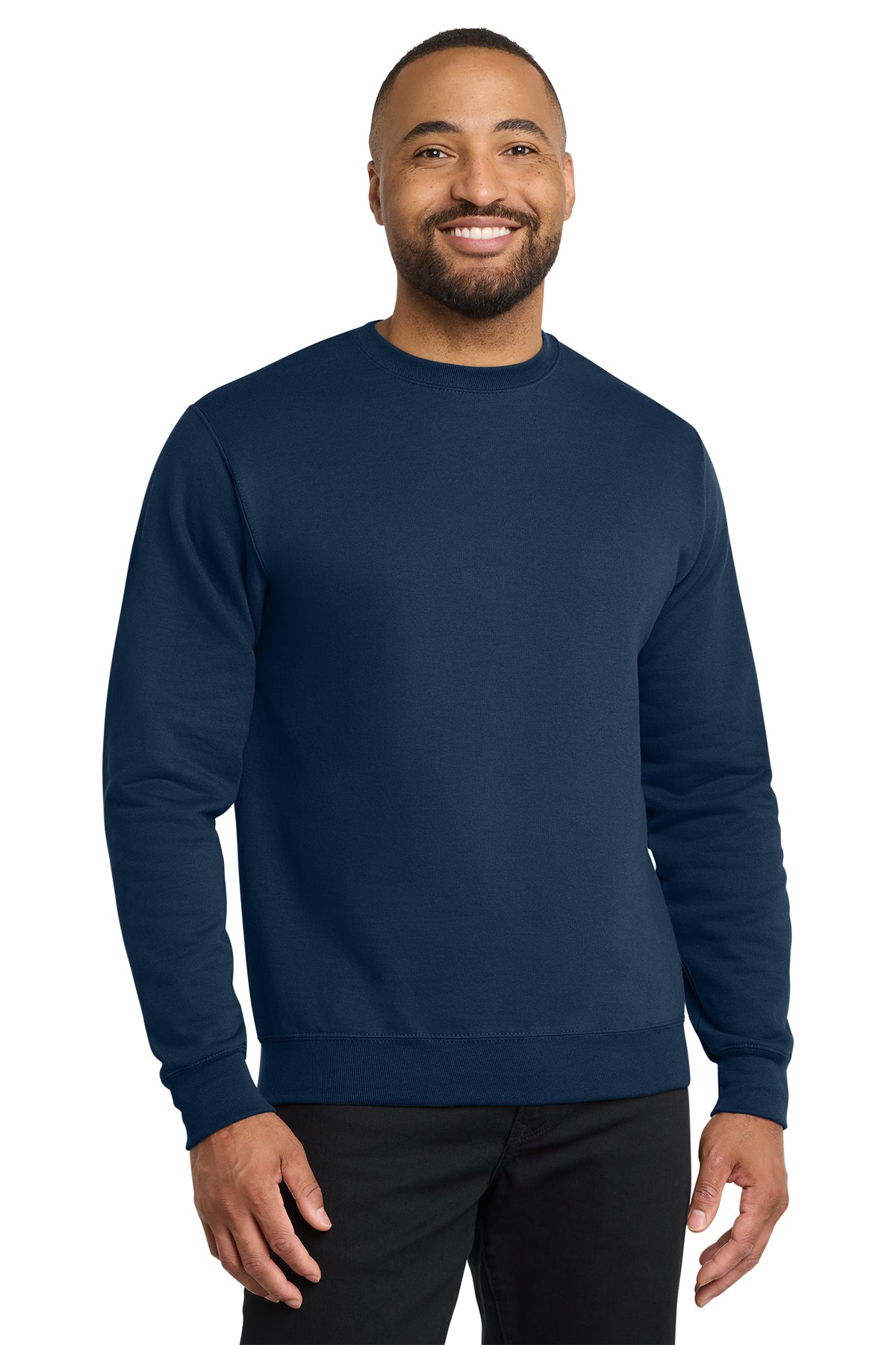Port & Co PC78 Core Fleece Crewneck Sweatshirt in Navy