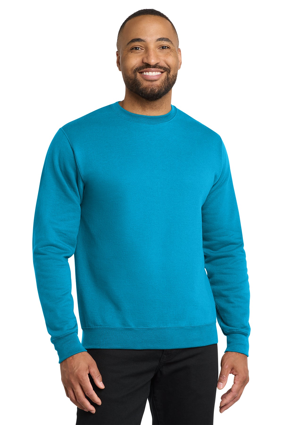 Port & Co® PC78 Core Fleece Crewneck Sweatshirt - Neon Blue