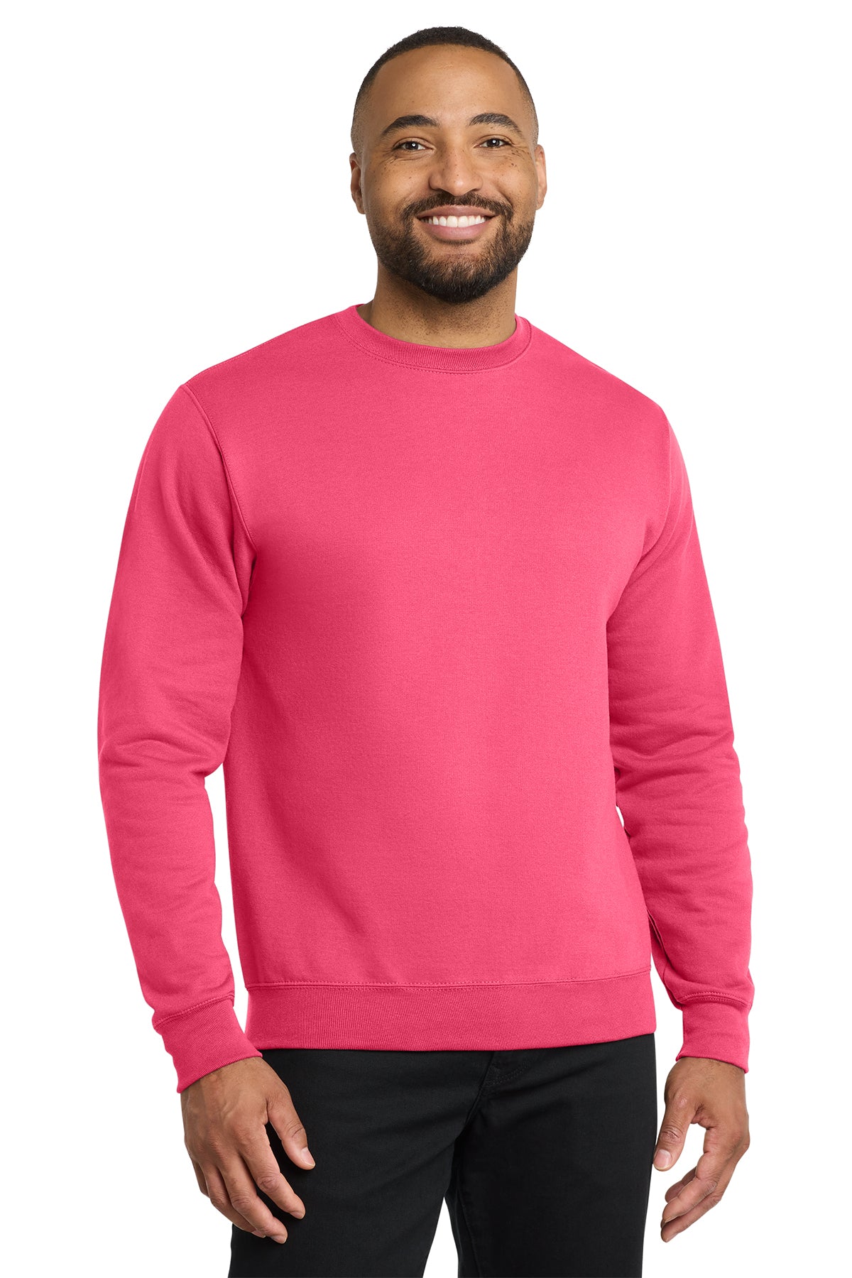 Port & Co® PC78 Core Fleece Crewneck Sweatshirt - Neon Pink