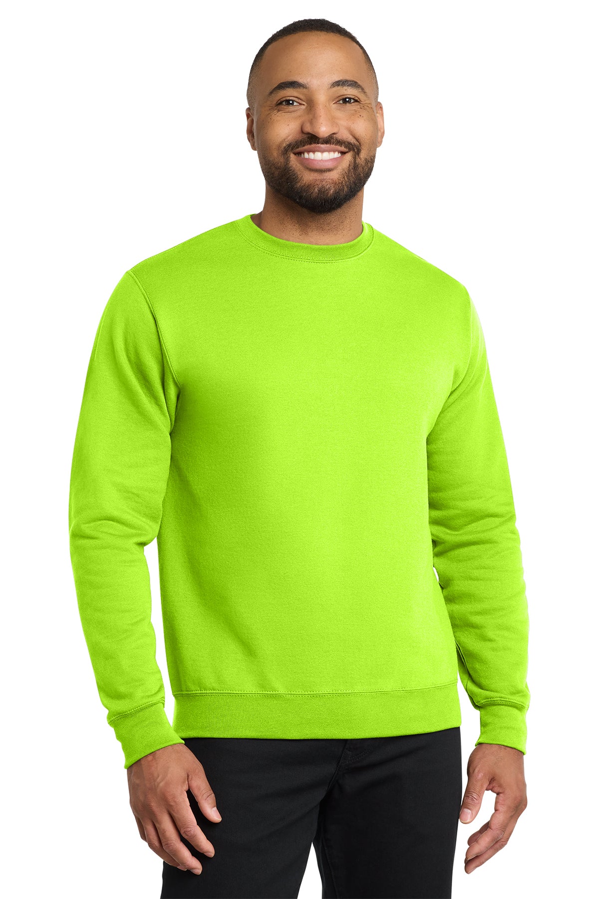 Port & Co® PC78 Core Fleece Crewneck Sweatshirt - Neon Yellow