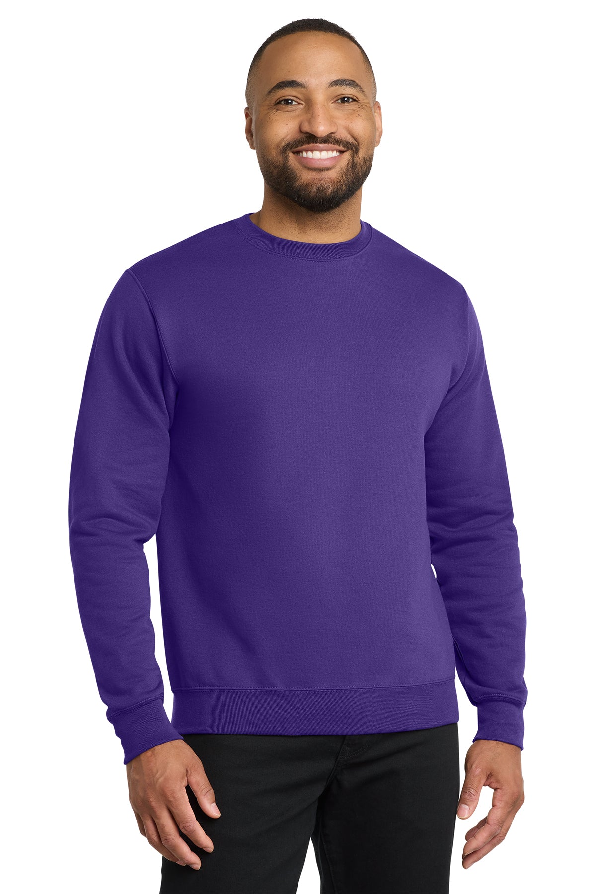 Port & Co® PC78 Core Fleece Crewneck Sweatshirt - Purple
