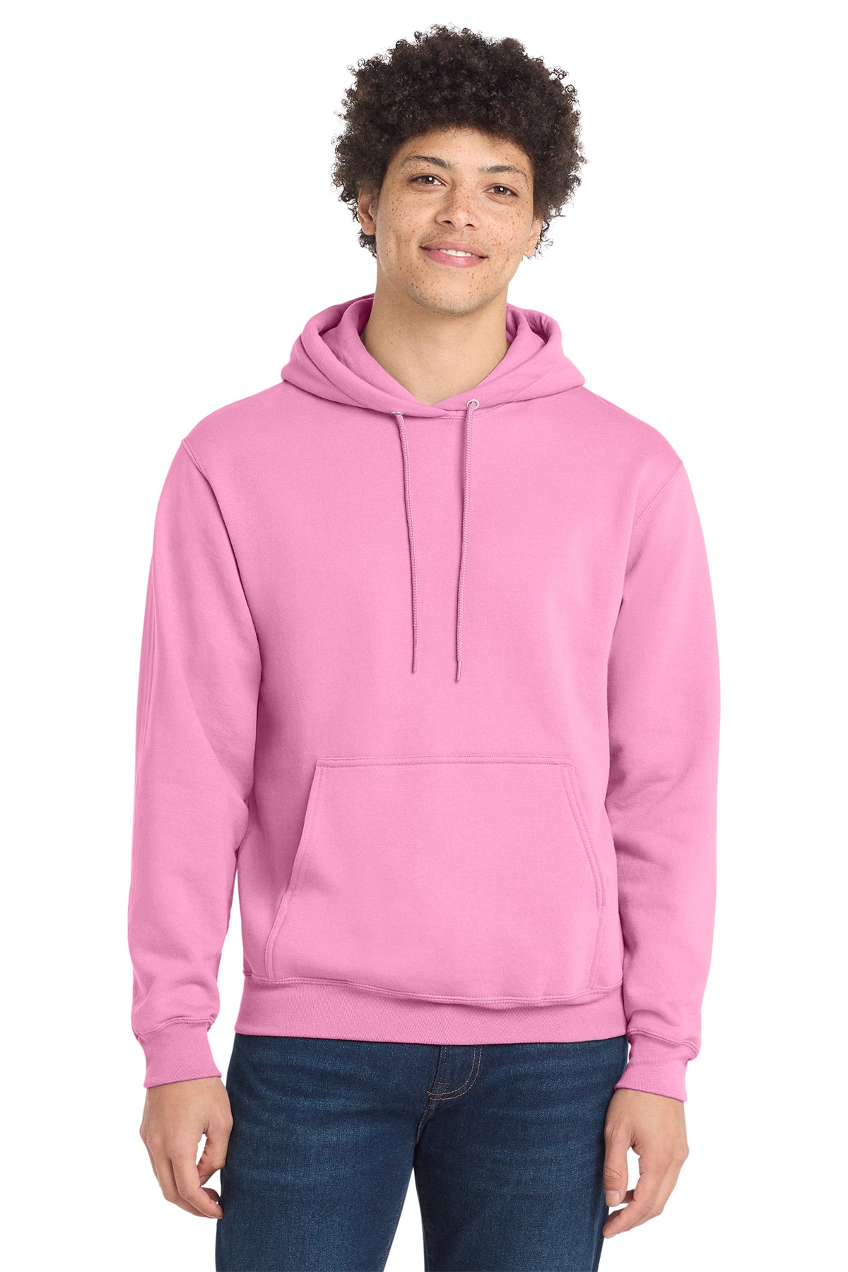 Port & Co® PC78H Core Fleece Pullover Hooded Sweatshirt - Candy Pink