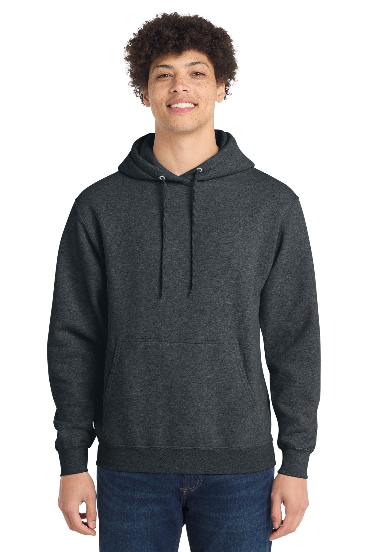 Port & Co® PC78H Core Fleece Pullover Hooded Sweatshirt - Dark Heather Grey