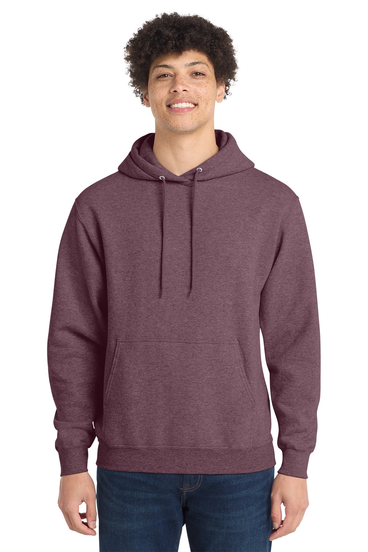 Port & Co® PC78H Core Fleece Pullover Hooded Sweatshirt - Heather Athletic Maroon