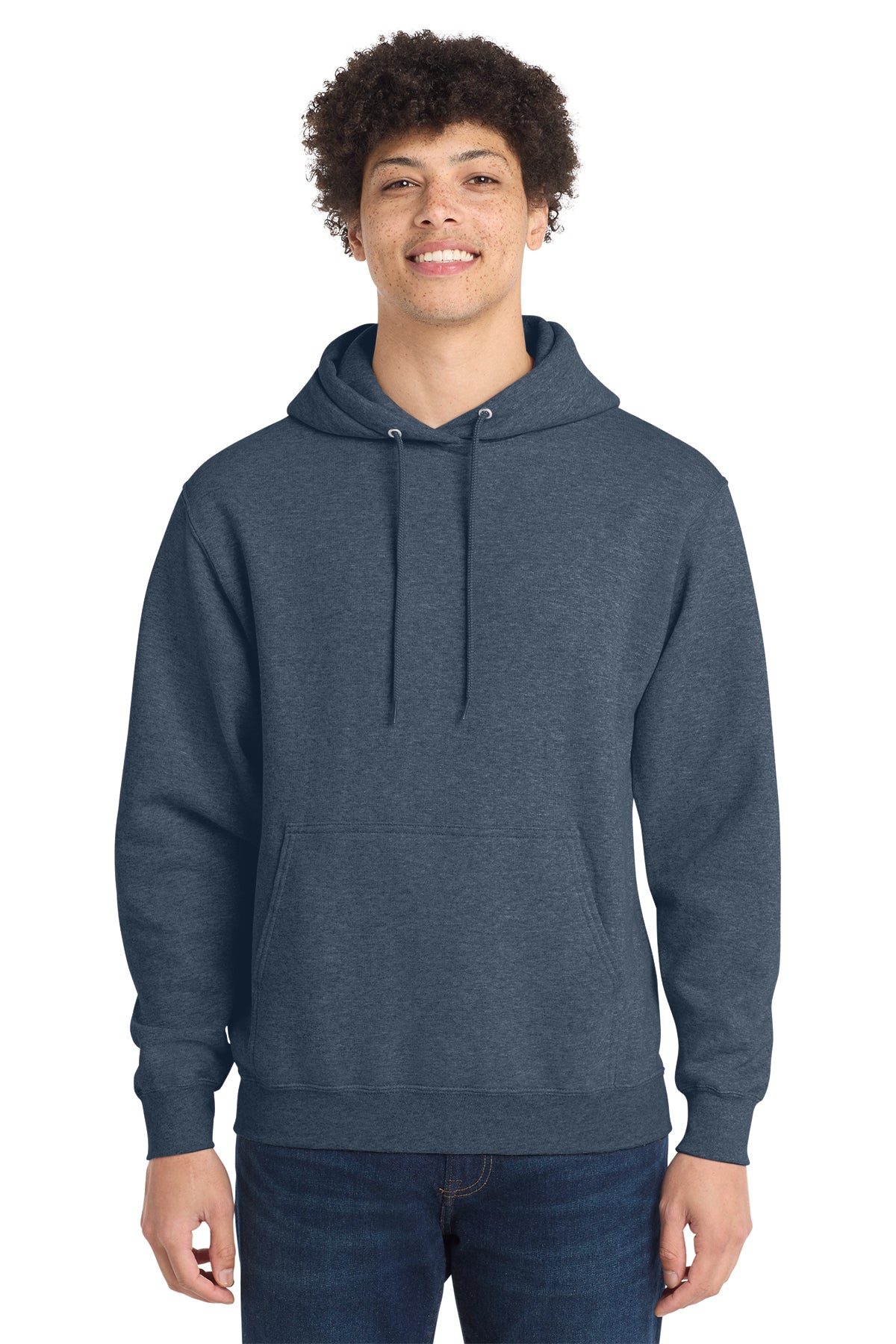 Port & Co® PC78H Core Fleece Pullover Hooded Sweatshirt - Heather Navy