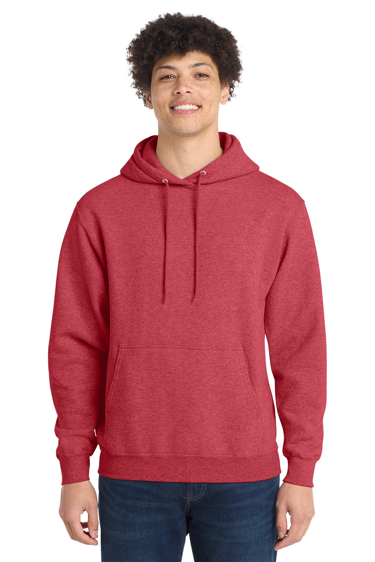 Port & Co® PC78H Core Fleece Pullover Hooded Sweatshirt - Heather Red