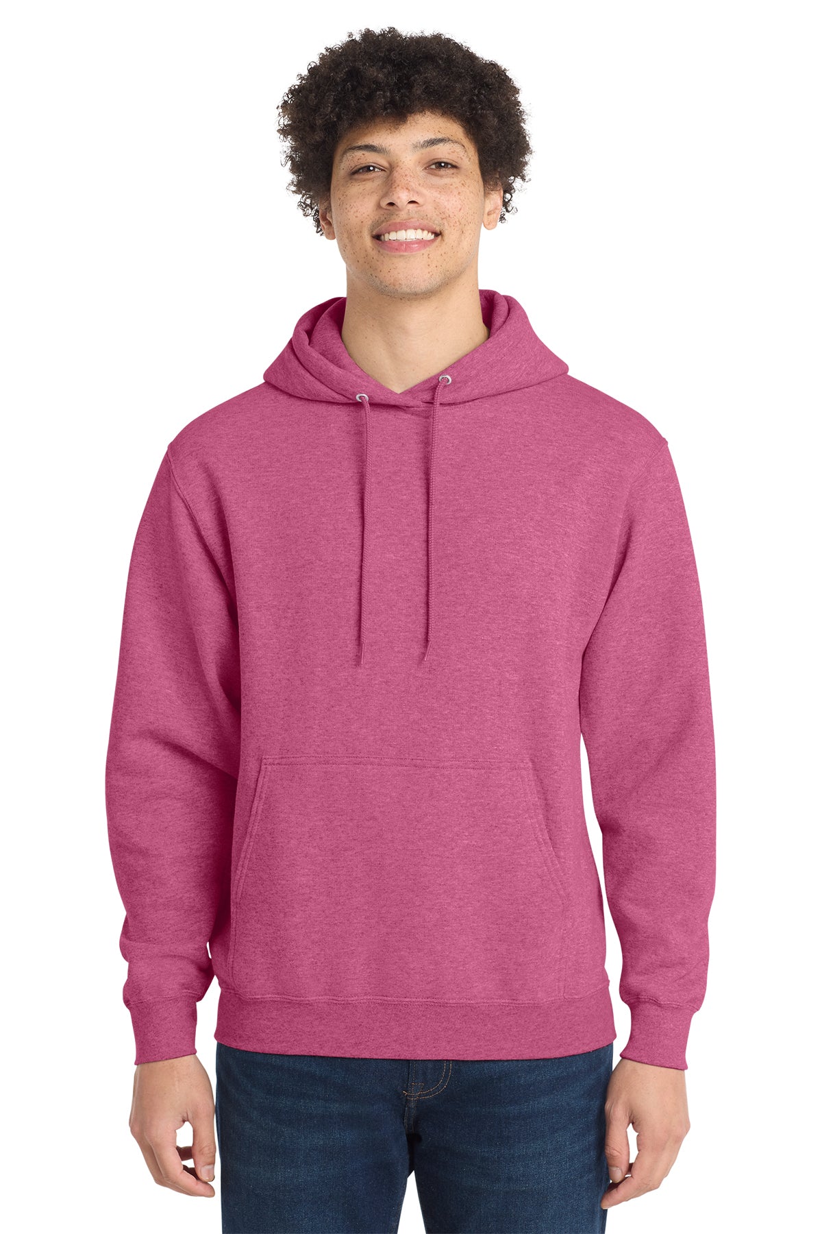Port & Co® PC78H Core Fleece Pullover Hooded Sweatshirt - Heather Sangria