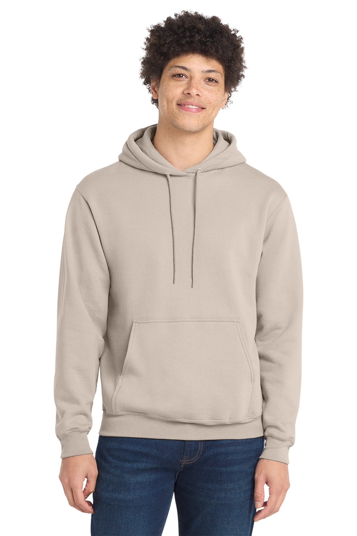 Port & Co® PC78H Core Fleece Pullover Hooded Sweatshirt - Light Sand