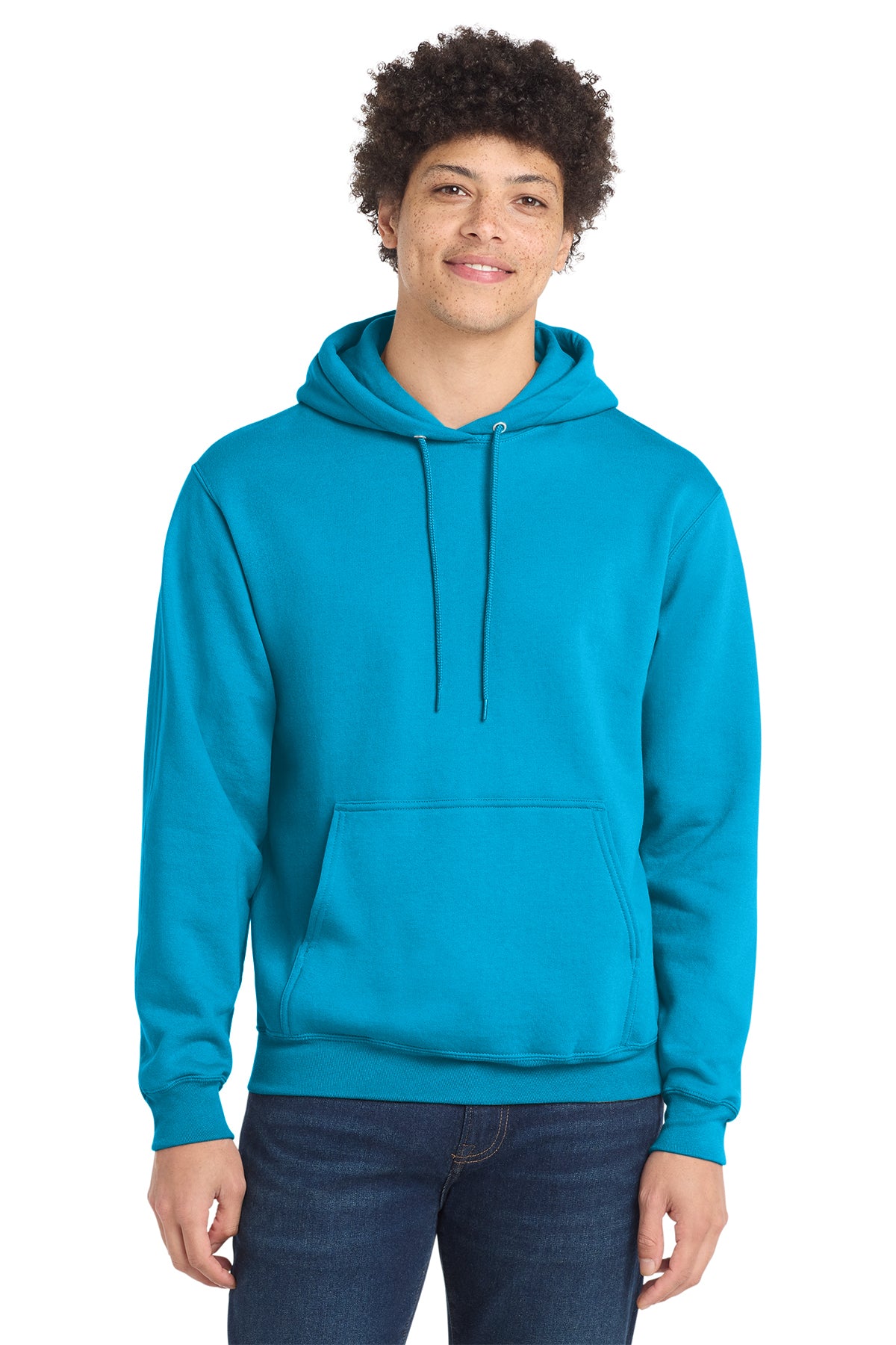 Port & Co® PC78H Core Fleece Pullover Hooded Sweatshirt - Neon Blue