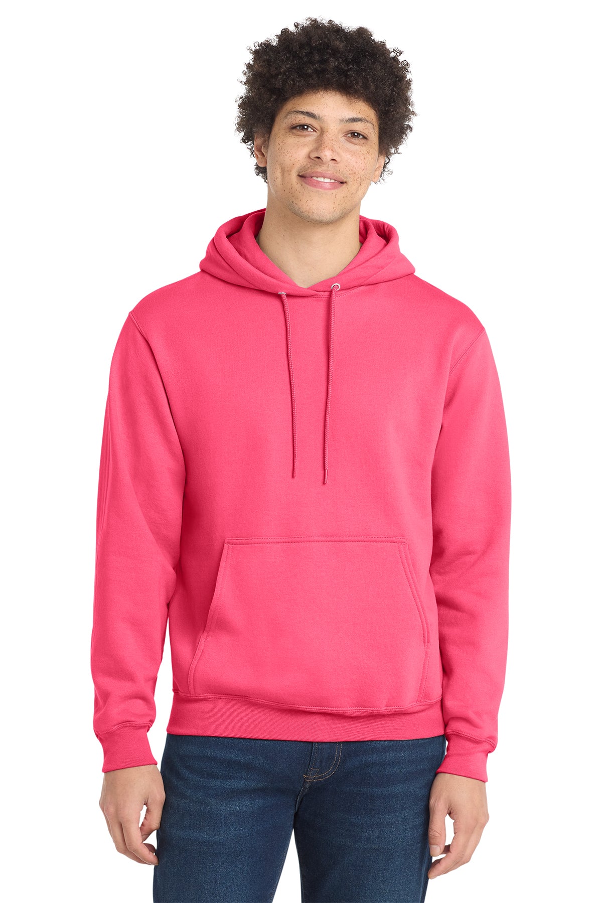 Port & Co® PC78H Core Fleece Pullover Hooded Sweatshirt - Neon Pink