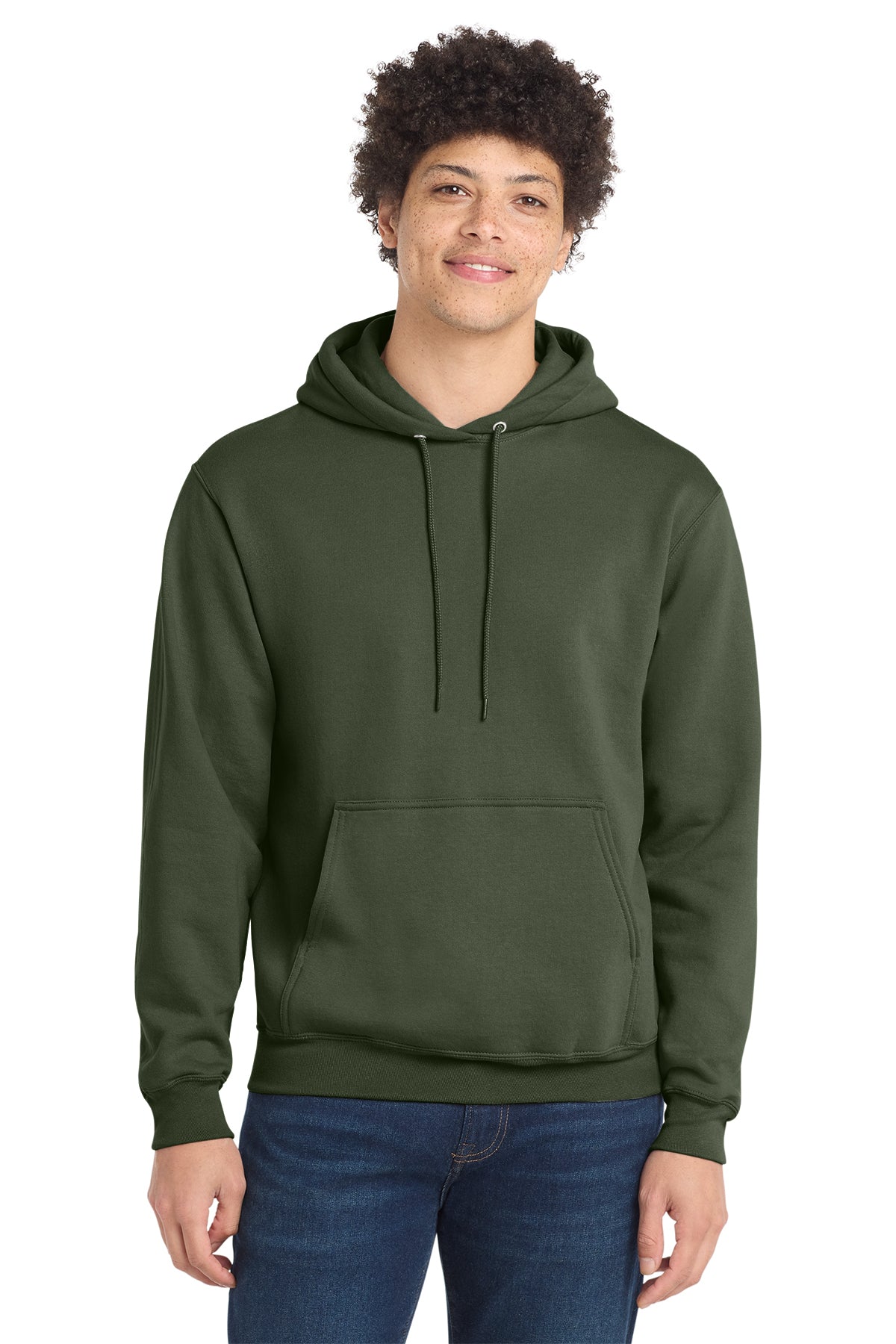Port & Co PC78H Core Fleece Pullover Hooded Sweatshirt in Olive