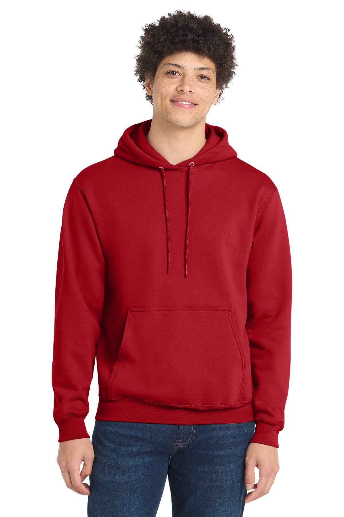 Port & Co PC78H Core Fleece Pullover Hooded Sweatshirt in Red