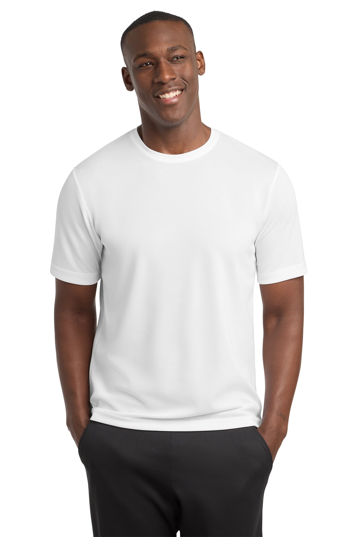 Sport-Tek ST340 PosiCharge RacerMesh Tee in White