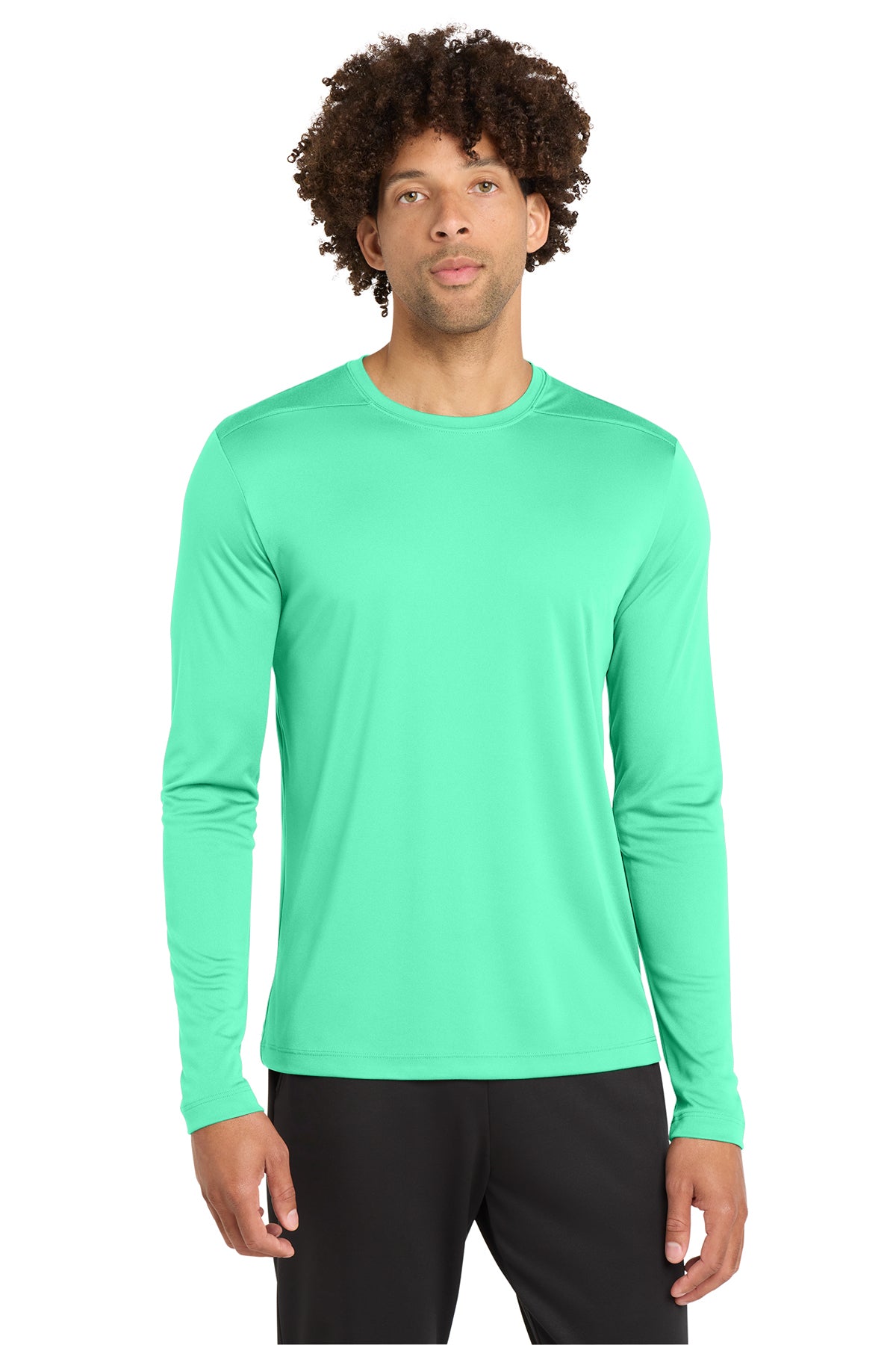 Sport-Tek® ST420LS Posi-UV® Pro Long Sleeve Tee - Bright Seafoam