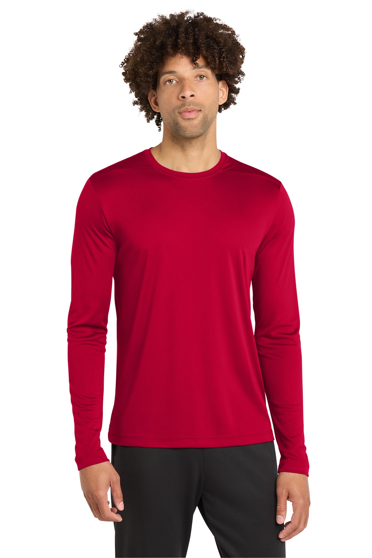 Sport-Tek® ST420LS Posi-UV® Pro Long Sleeve Tee - Deep Red