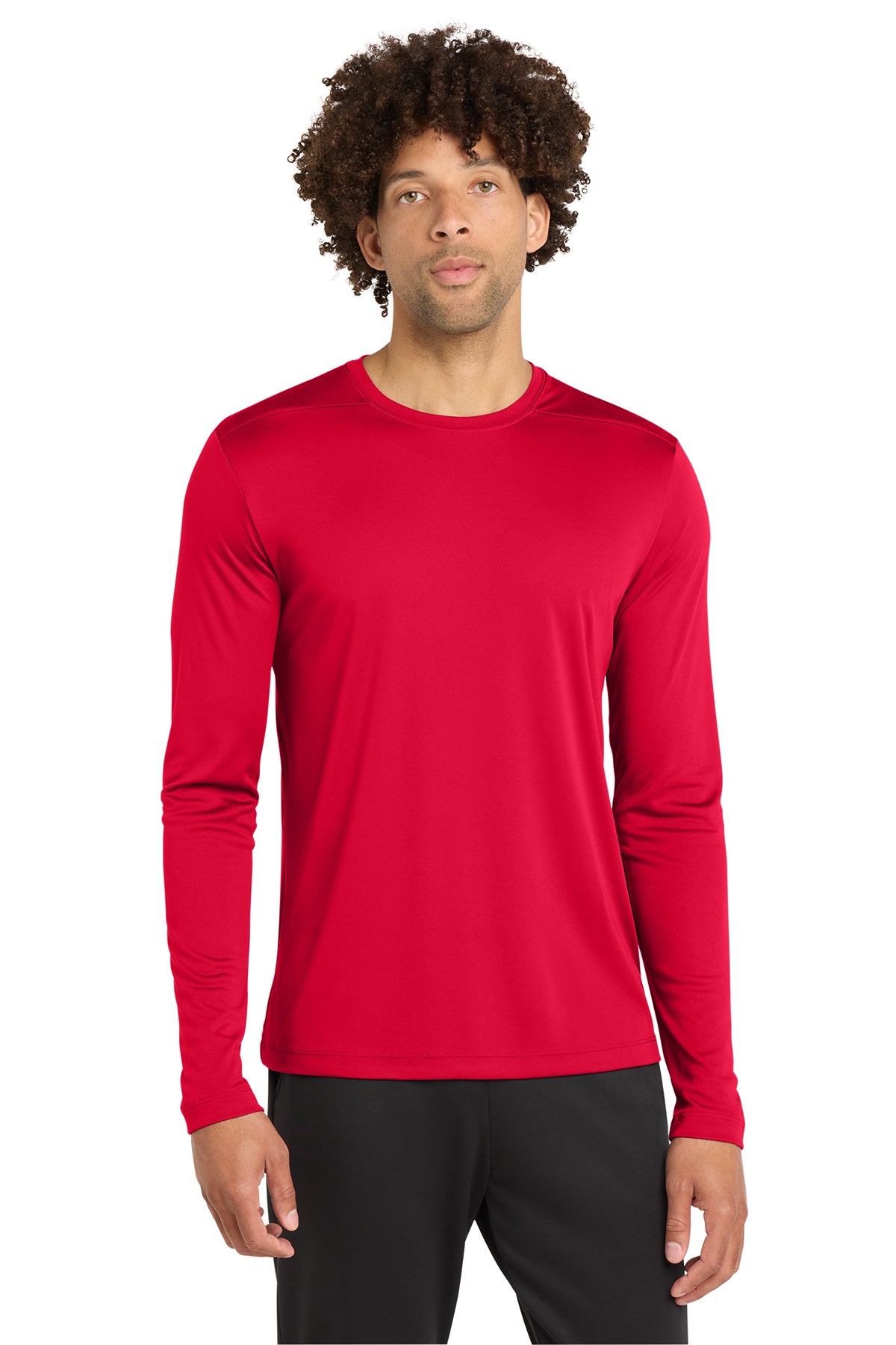 Sport-Tek ST420LS Posi-UV Pro Long Sleeve Tee in True Red