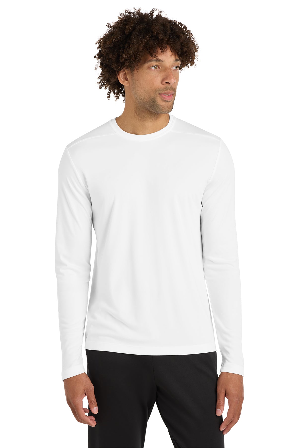 Sport-Tek ST420LS Posi-UV Pro Long Sleeve Tee in White