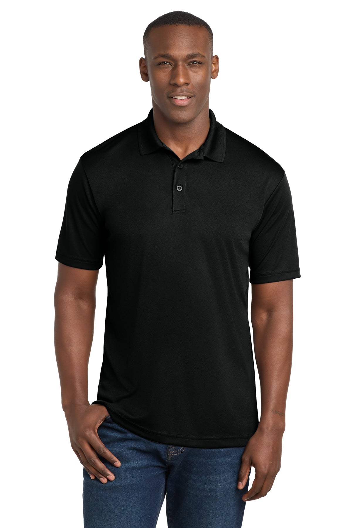 Sport-Tek ST550 PosiCharge Competitor Polo in Black