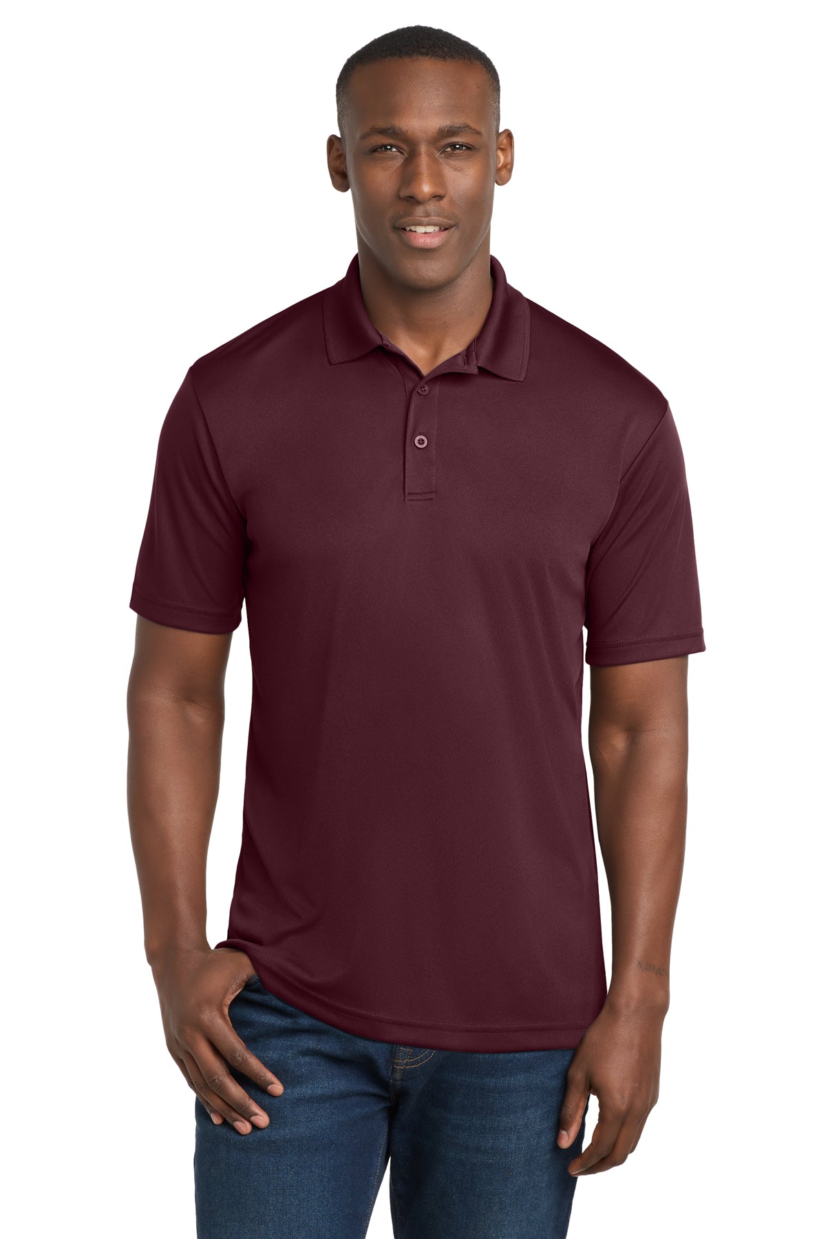 Sport-Tek ST550 PosiCharge Competitor Polo in Maroon